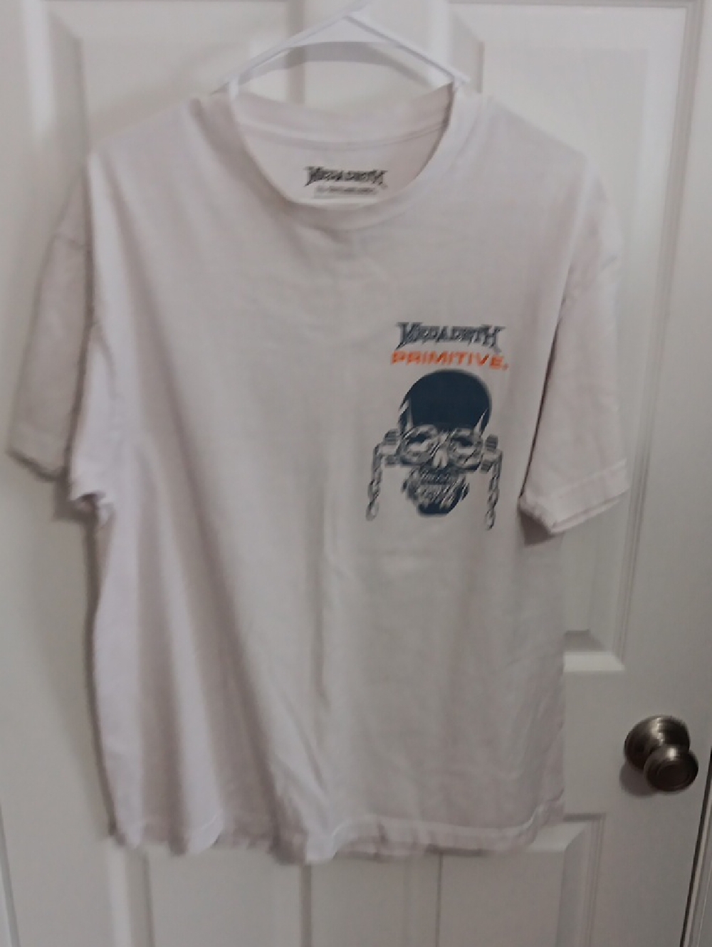 LARGE Primitive x Megadeth Chains White T-Shirt